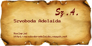Szvoboda Adelaida névjegykártya